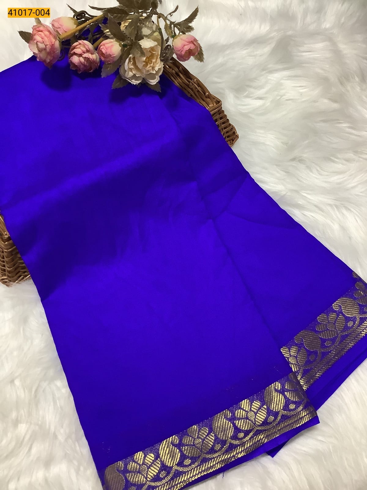 Step into elegance with this Viscose Warm Soft Fancy Crepe Mysore Silk Saree, designed to bring out your graceful charm